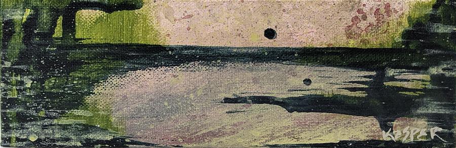 Dark Moon Lagoon Painting by Sarah Kasper Dark Moon Lagoon Painting by Sarah Kasper