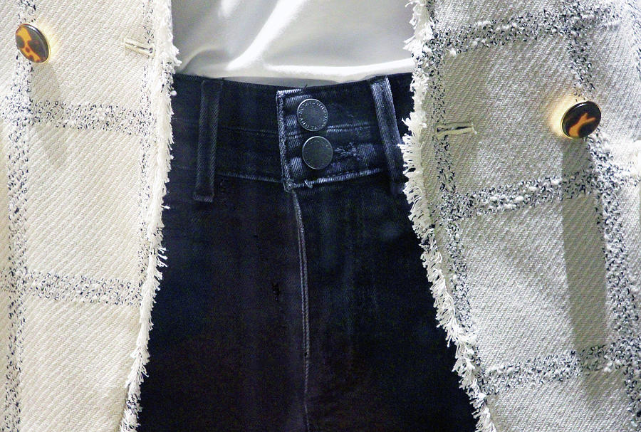 Dark Pants White Jacket Gold Buttons Photograph