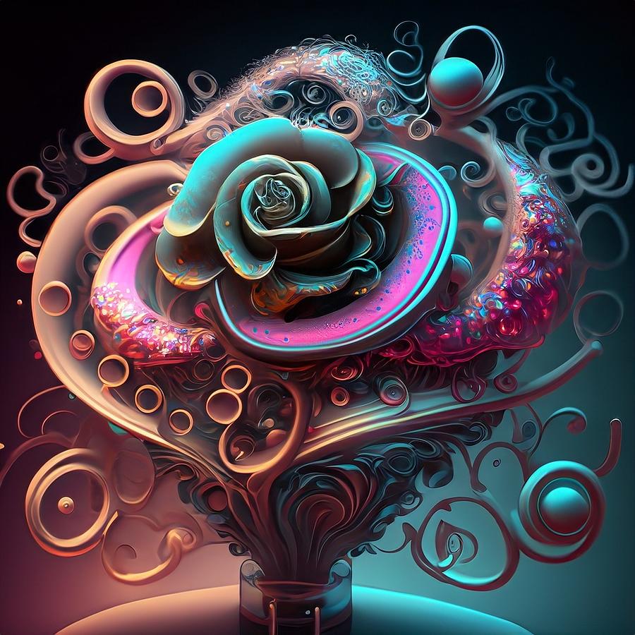 Dark rose Digital Art by Camille Lopez