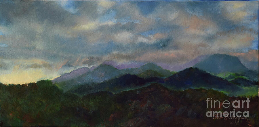 Dark Shadows on Talona Ridge in Ellijay Painting by Jan Dappen