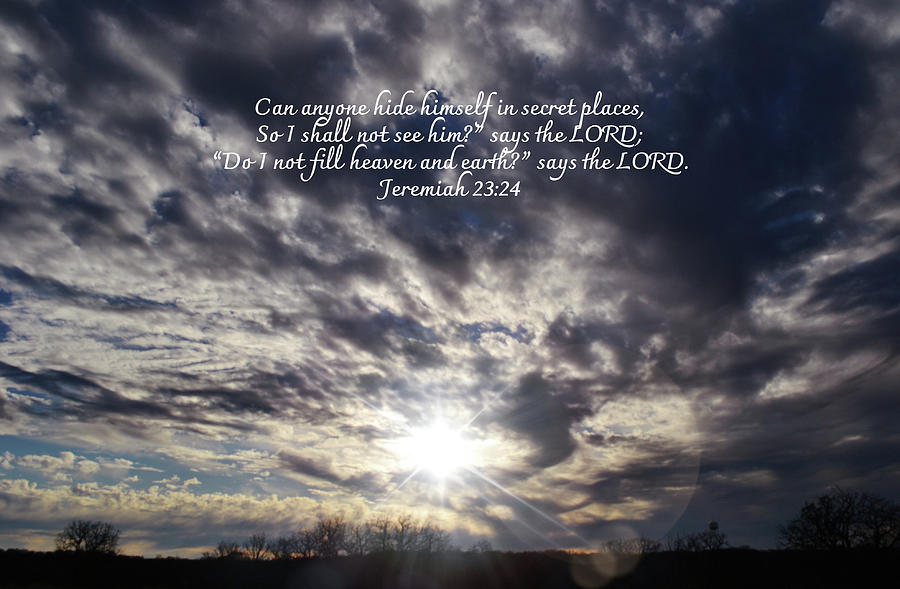 Dark Sky and Light and Scripture Photograph by Gaby Ethington - Fine ...