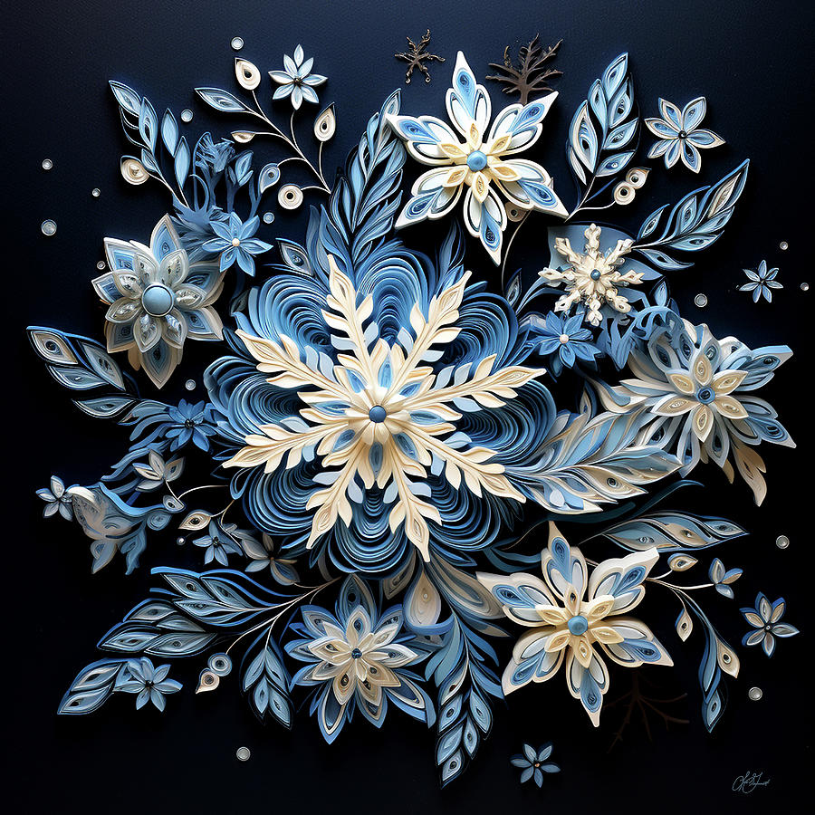 Dark Snowflake 1 Digital Art by Lori Grimmett
