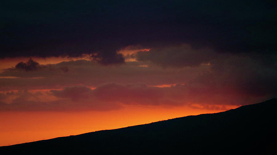Dark sunset over the Waianae  range  Photograph by Lehua Pekelo-Stearns