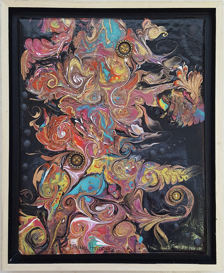 Dark Swirls Painting by Diana Hrabosky