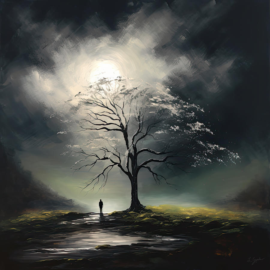 Surrealism Painting - Dark To Light by Lourry Legarde