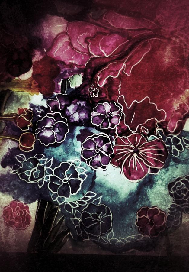 Flower Mixed Media - Darker Flora by Erica Mathers