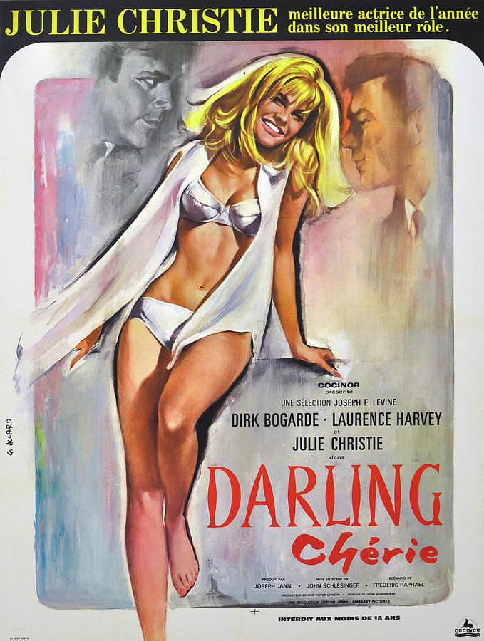 Vintage Mixed Media - Darling, 1965 - art by Georges Allard by Movie World Posters