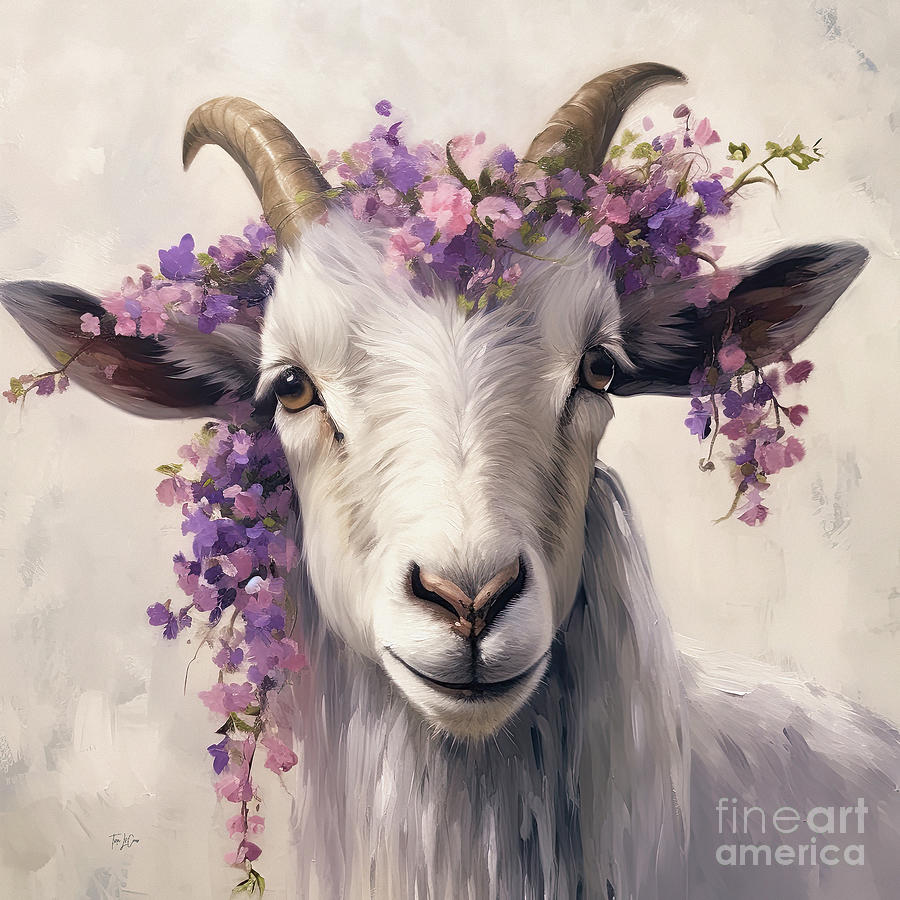 Sheep Painting - Darling Dixie by Tina LeCour