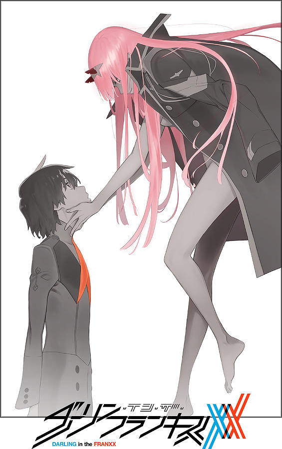 Darling in the Franxx Hiro and Zero Two logo Painting by Baker Owen ...