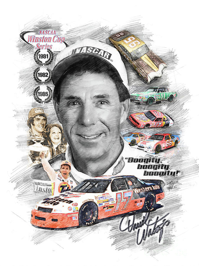 Darrell Waltrip Drawing by Theodor Decker - Fine Art America