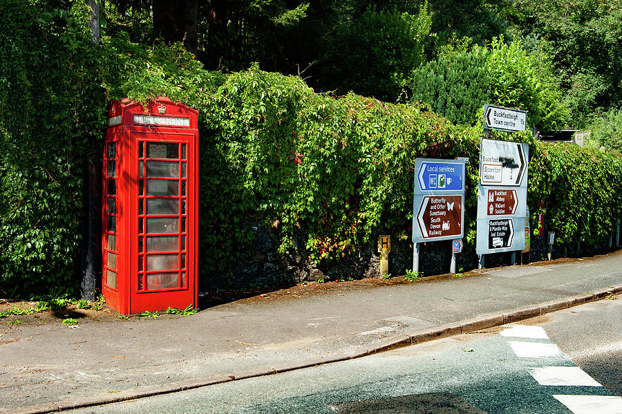 Dart Bridge Red Telephone Box Dartmoor Photograph by Helen Jackson