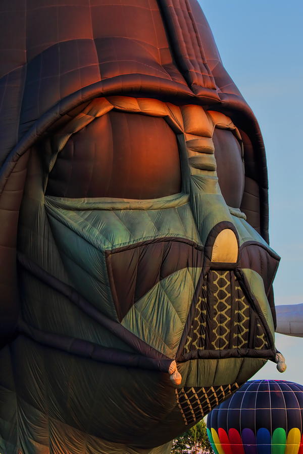 Darth Vader Hot Air Balloon Looking Into The Sunset Photograph by Dale Kauzlaric