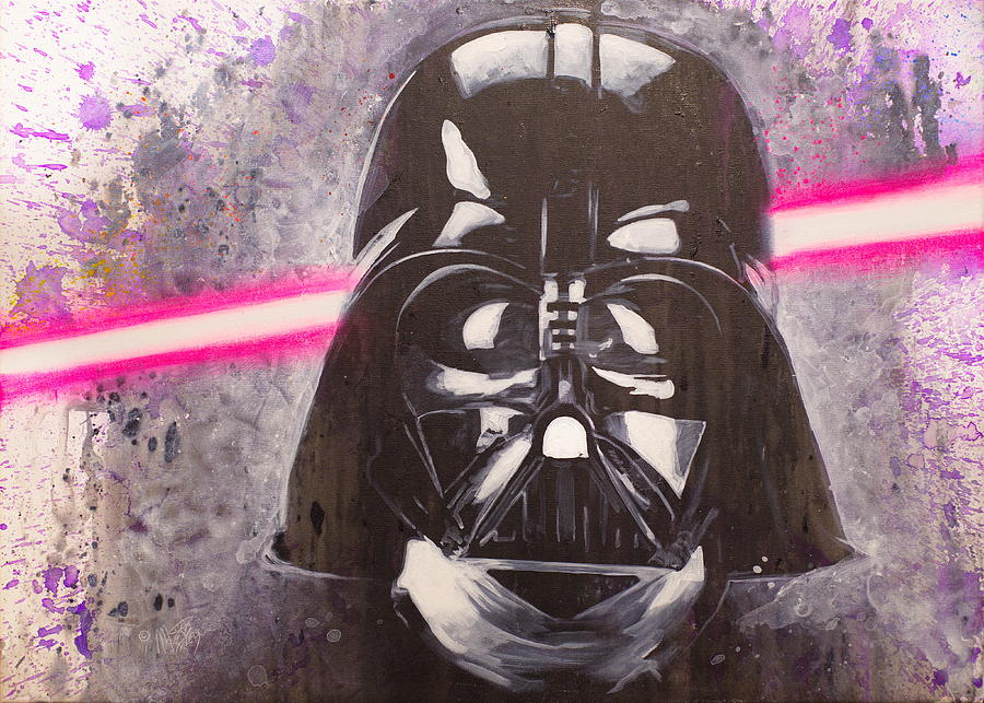 Darth Vader With Lightsaber Painting By Michael Andrew Law Cheuk Yui 