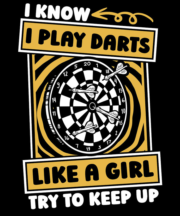 Darts Girl - Dartboard Arrow Darting Digital Art by Crazy Squirrel - Pixels