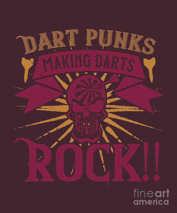 Darts Digital Art - Darts Lover Gift Dart Punks Making Darts Rock by Jeff Creation