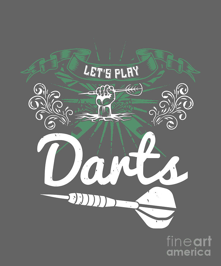 Darts Digital Art - Darts Lover Gift Lets Play Darts by Jeff Creation
