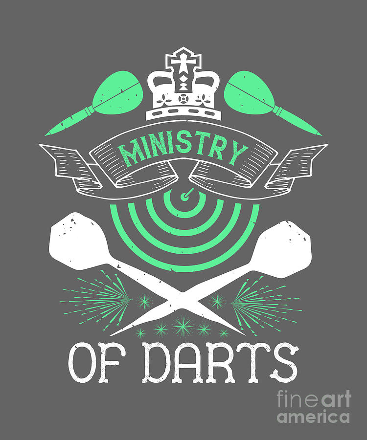 Darts Digital Art - Darts Lover Gift Ministry Of Darts by Jeff Creation