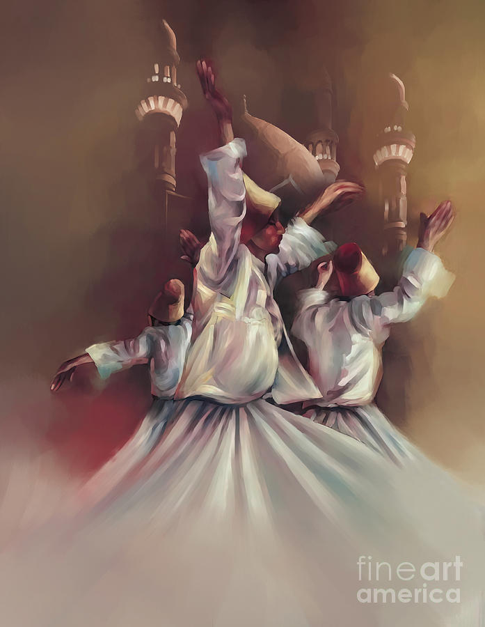 Sufi Whirls of Devotion1 Painting by Gull G