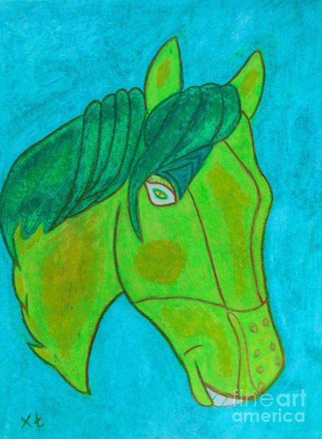 Das Pferd  Painting by Tania Stefania Katzouraki