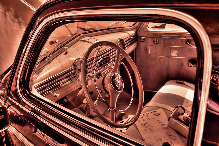 Dashboard and Wheel Photograph by Anthony M Davis