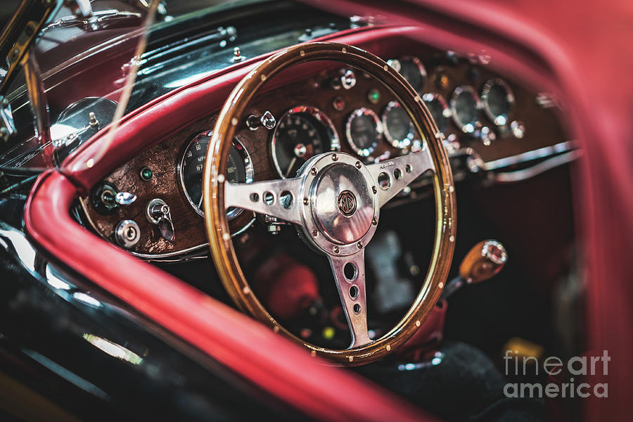 Dashboard of a classic car from 1960 Photograph by Visual Motiv Fine 