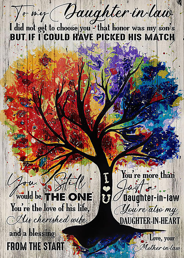 Daughter In Law To My Daughter In Law Colorful Tree The One Digital Art ...