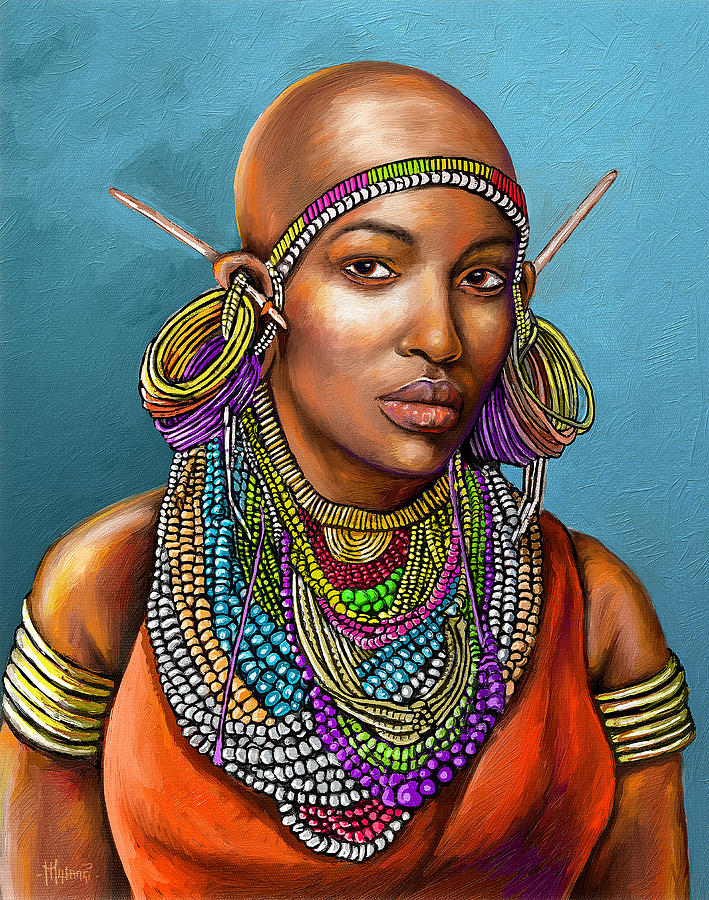 Daughter of Mumbi Painting by Anthony Mwangi