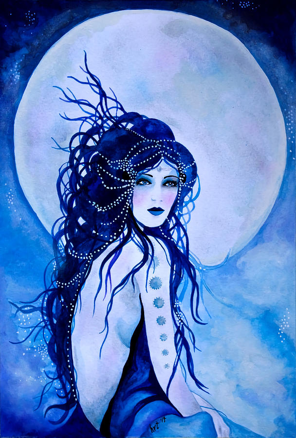 Daughter of The Moon summer Painting by Elliott Thompson | Fine Art America