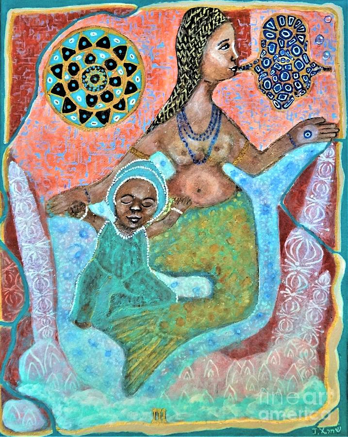 Mermaid Painting - Daughters Of Yemaya by Jacirendi Xakhar