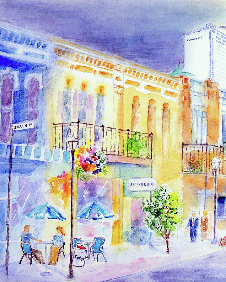 Dauphin Street in Mobile Painting by Jerry Fair