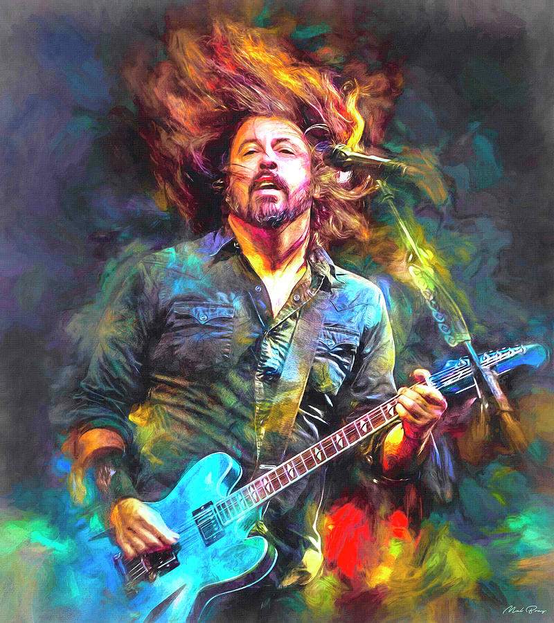 Dave Grohl Music Legend by Mal Bray