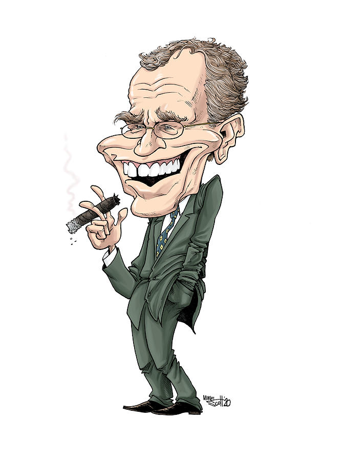 Dave Letterman Drawing by Mike Scott