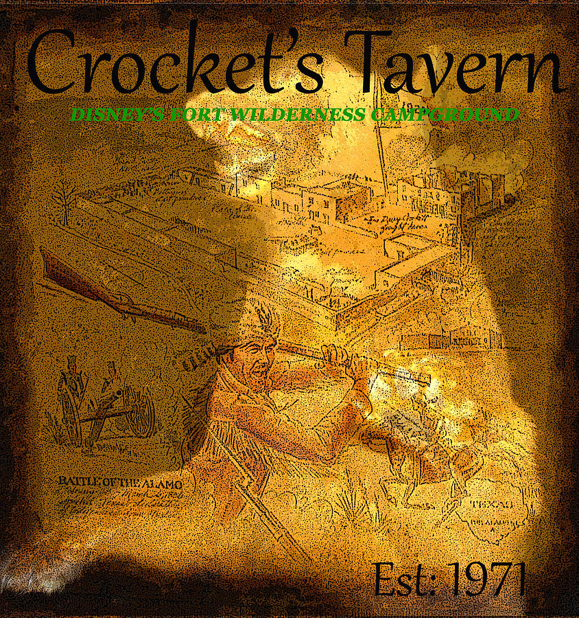 Davey Crocket and his tavern FWC poster work A Mixed Media by David Lee Thompson