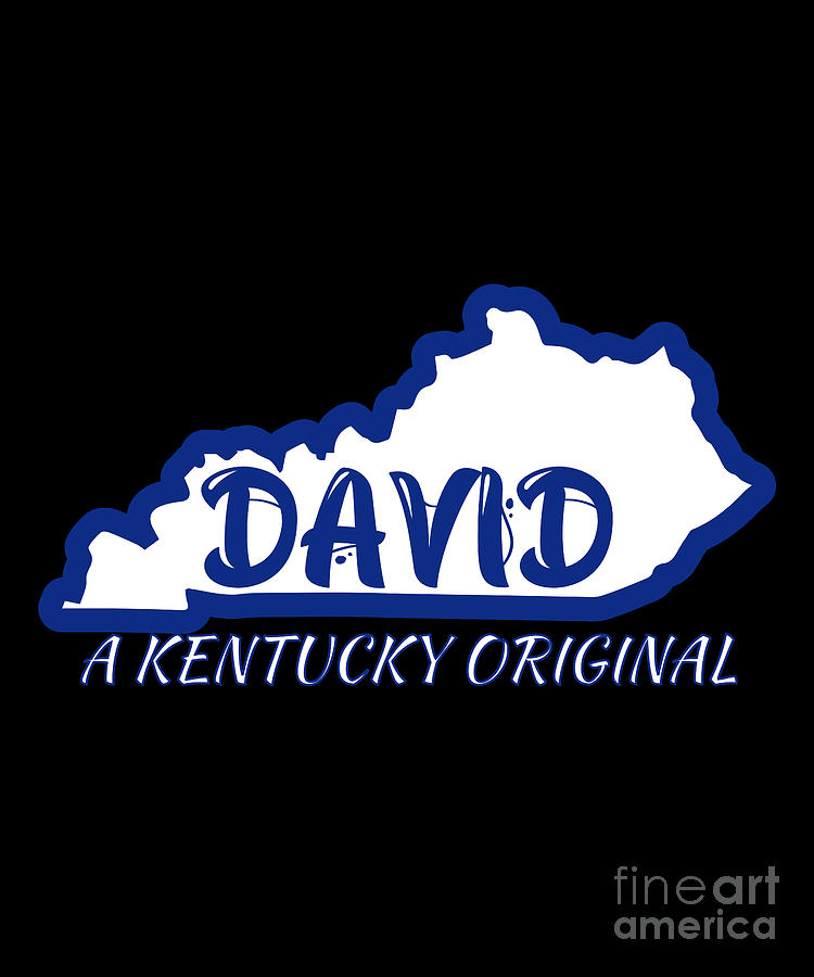 David A Kentucky Original With outline of Kentucky Digital Art by ...