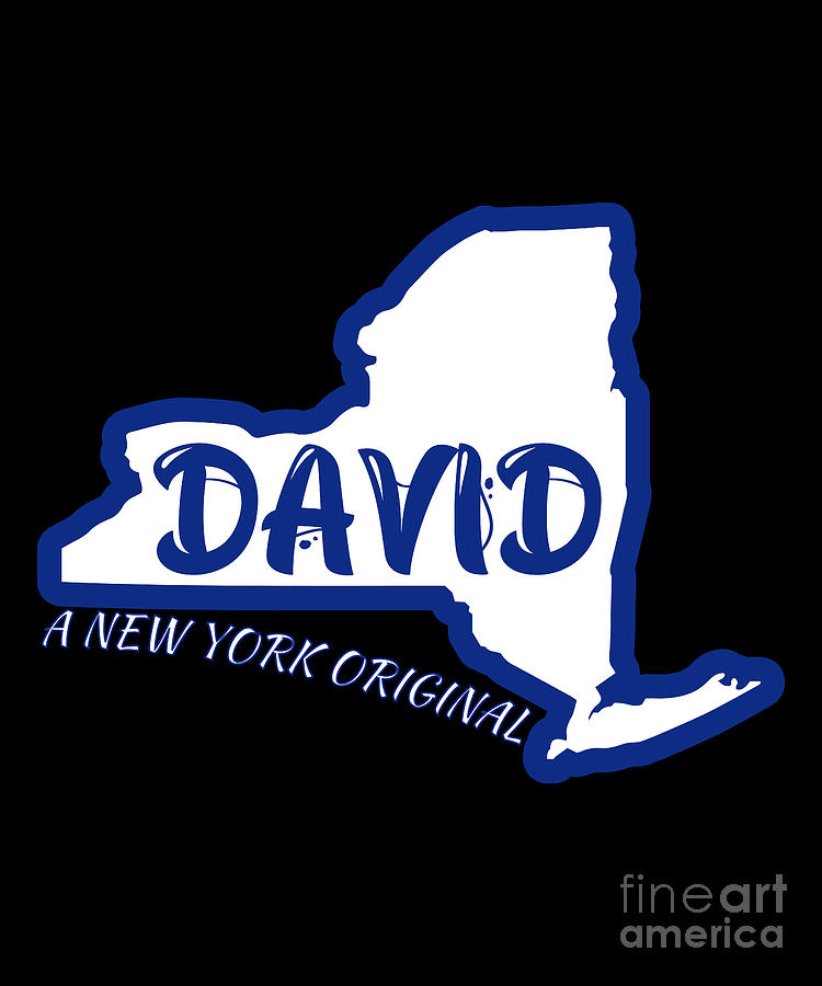 David A New York Original With outline of New York Digital Art by ...