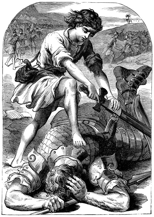 David And Goliath Drawing by Traveler1116 David And Goliath Drawing by Traveler1116