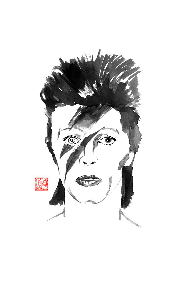David Bowie Painting - David Bowie 02 by Pechane Sumie