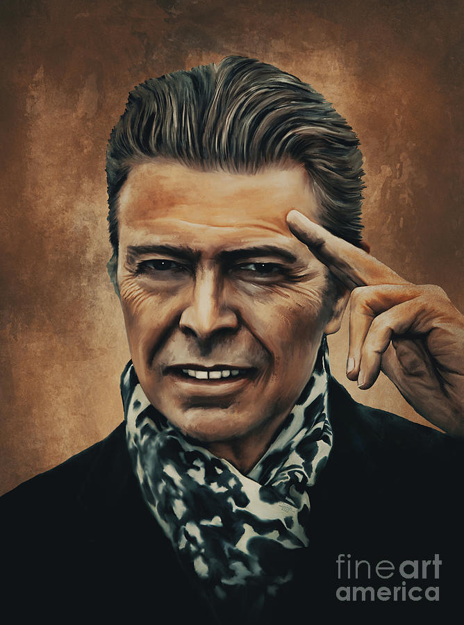 Celebrity Digital Art -  David Bowie by Andrzej Szczerski