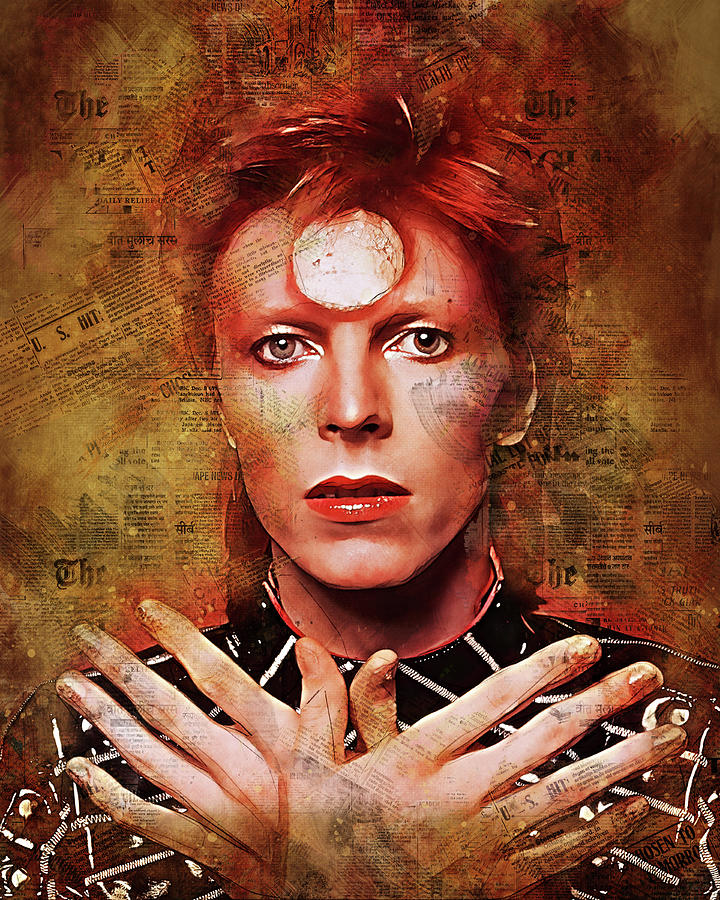 David Bowie Mixed Media By Art By Jeronimo - Fine Art America