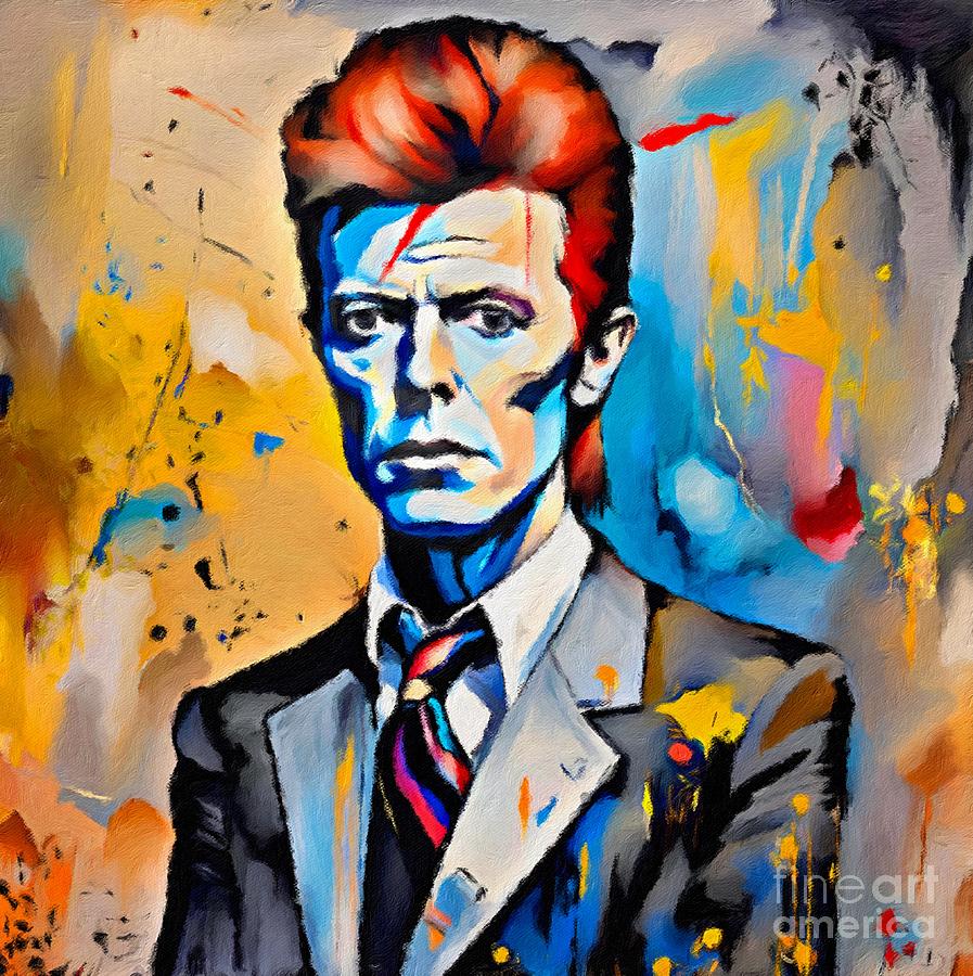 David Bowie  Digital Art by Lauries Intuitive