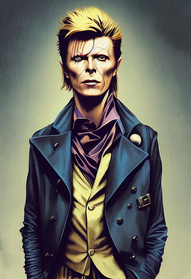David  Bowie  as  John  Constantine  frontal  portrait  tren  c592f5da  dffa  4f6e  be34  2f40592d9b Painting by MotionAge Designs
