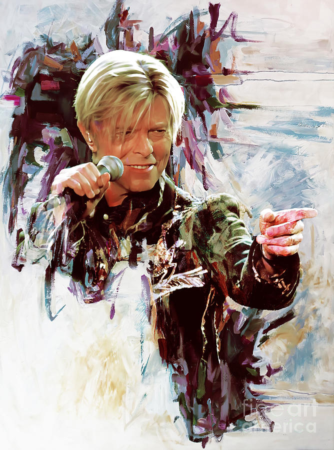 Music Painting - David Bowie at live concert  by Gull G