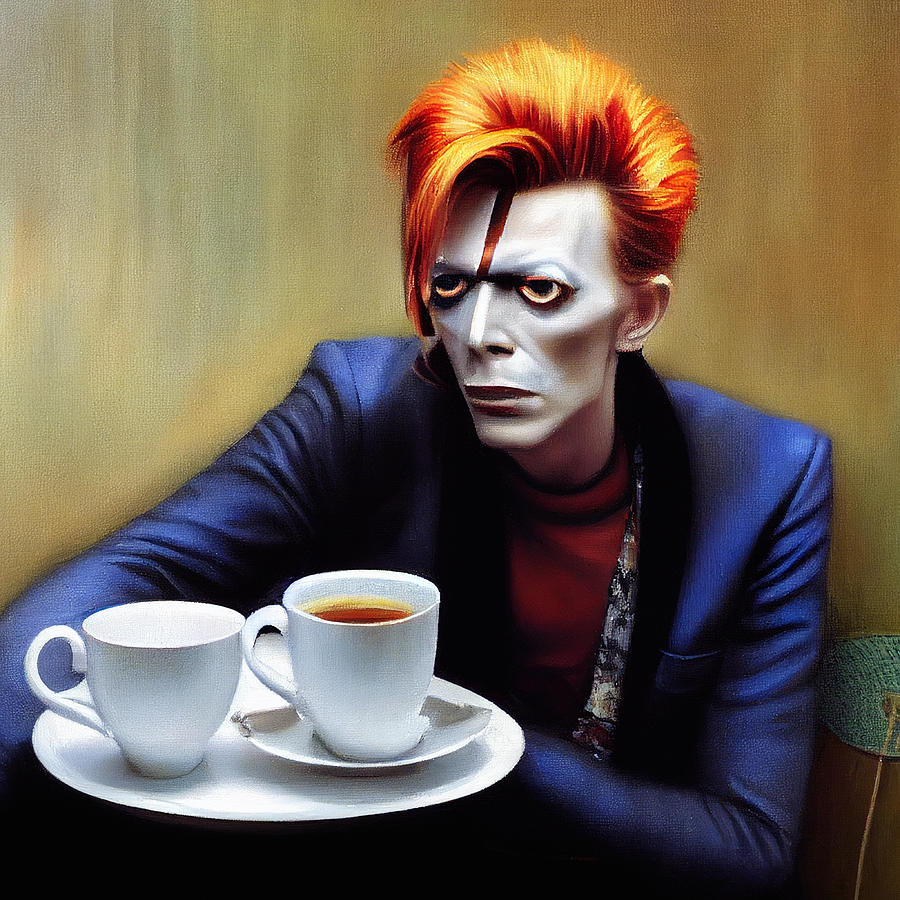 David Bowie in a Cafe #5 Digital Art by Craig Boehman