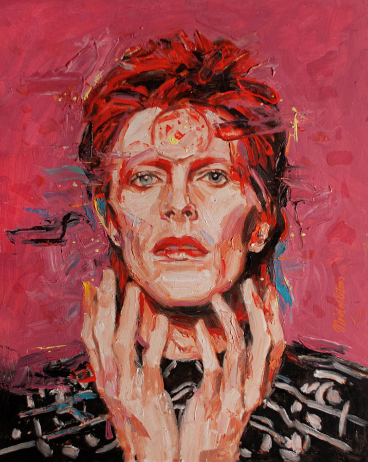 David Bowie Painting by James Middleton