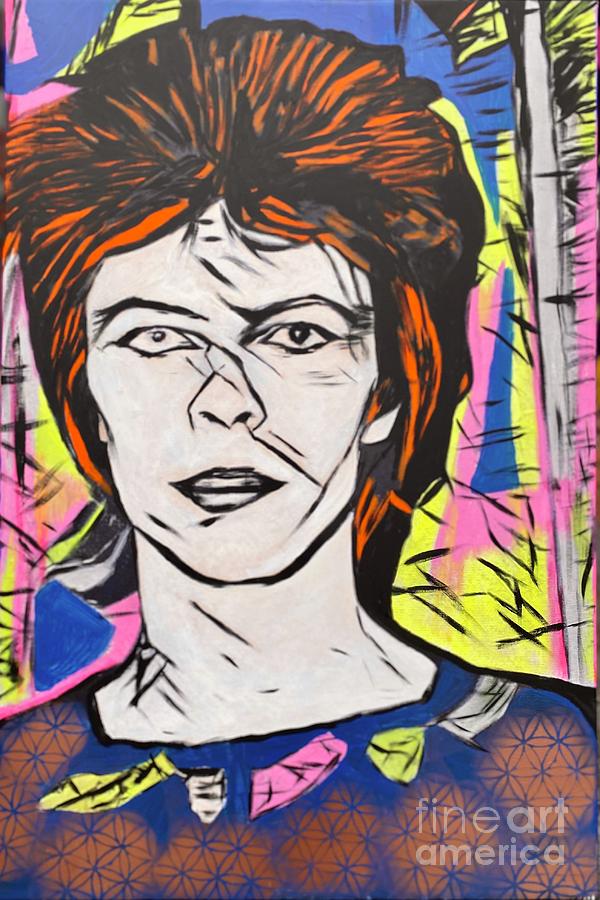 David Bowie  Painting by Jayime Jean