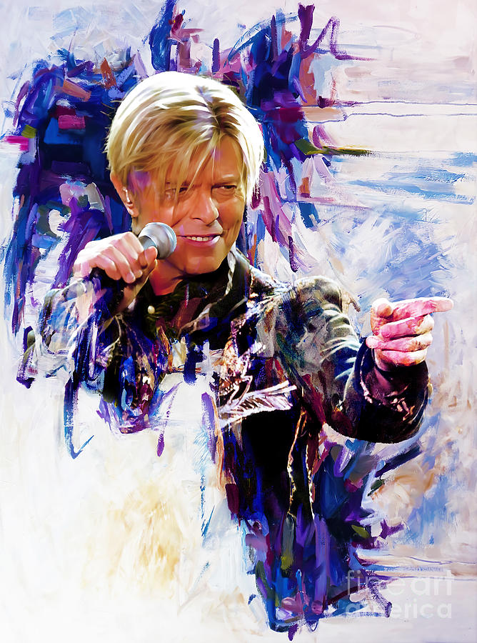 Music Painting - David Bowie live by Gull G