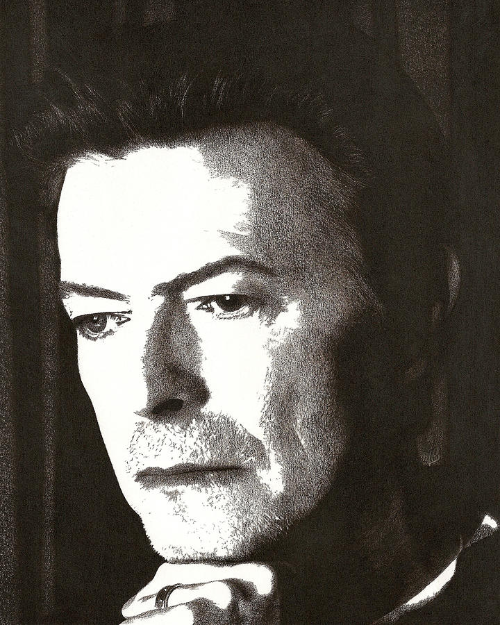 David Bowie Drawing by Mark Baranowski
