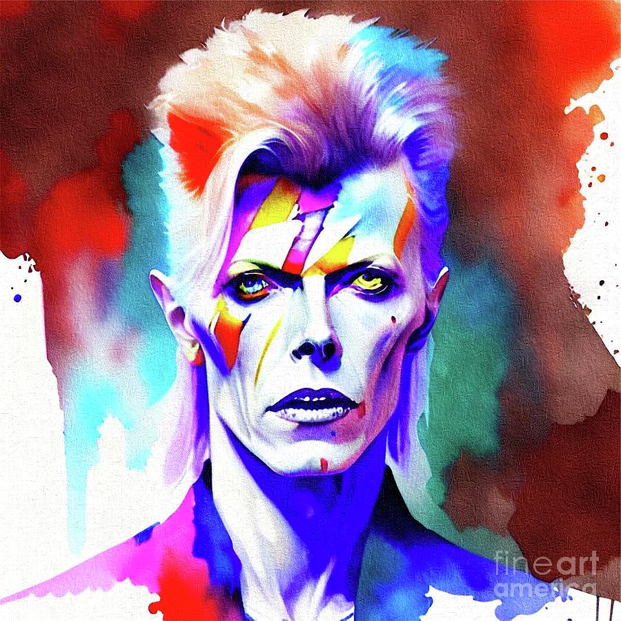 David Bowie, Music Star Painting by John Springfield - Fine Art America