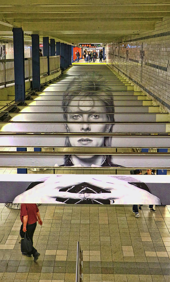 David Bowie N Y C Subway Tribute # 3 Photograph by Allen Beatty