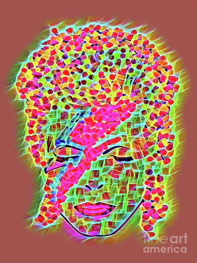 David Bowie Neon Digital Art by Bradley Boug